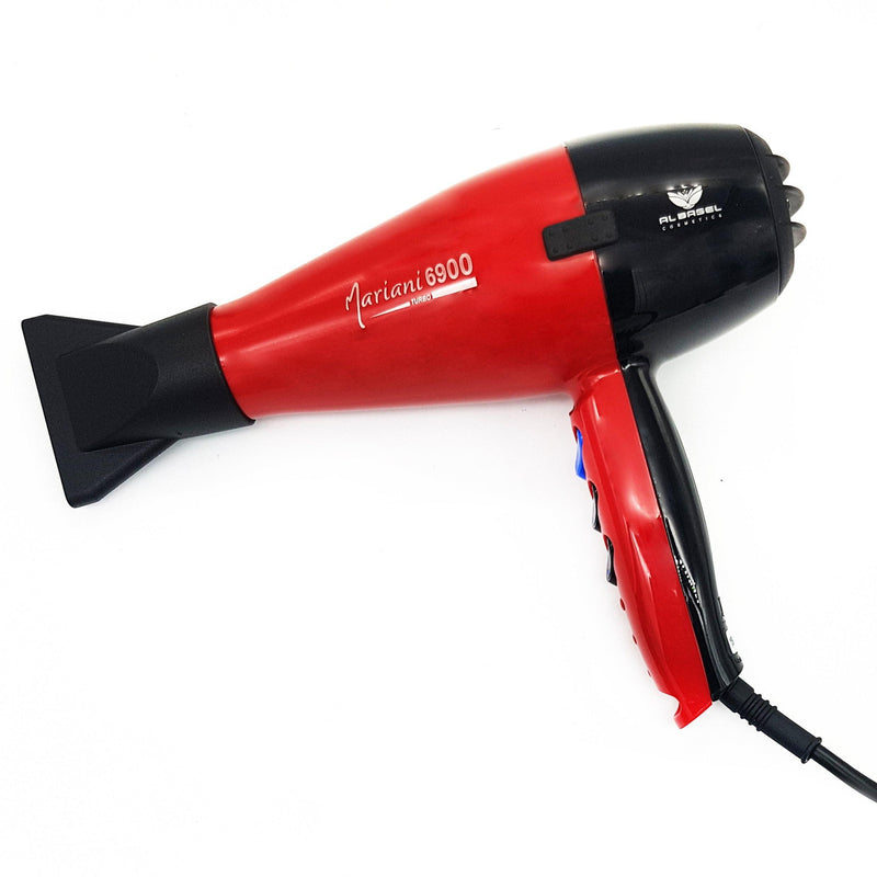 Hair Dryer 6900 Turbo 2500W - al basel cosmetics - hair styling tools - hair care - hair styling equipment - dryer for curly hair - Mariani - offer sale - UAE - red hair dryer - hair dryer - best hair dryer - professional hair dryer - hair salon hair dryer - professional hairstyling tools