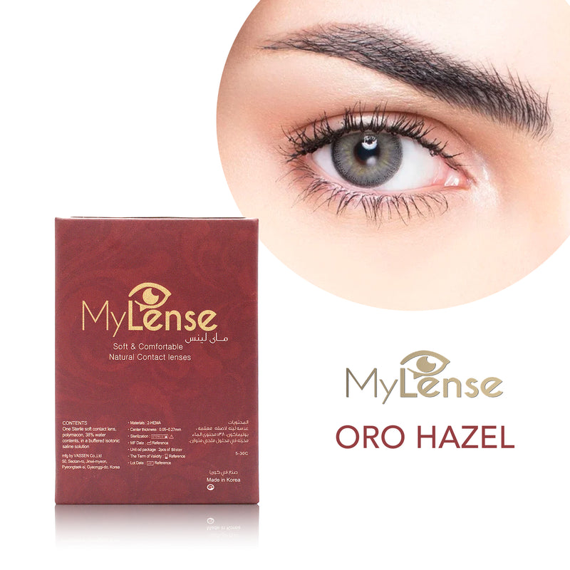 MyLense Soft Colored Contact Lenses Oro Hazel - contact lense - oro hazel lense - hazel lense - comfortable lense