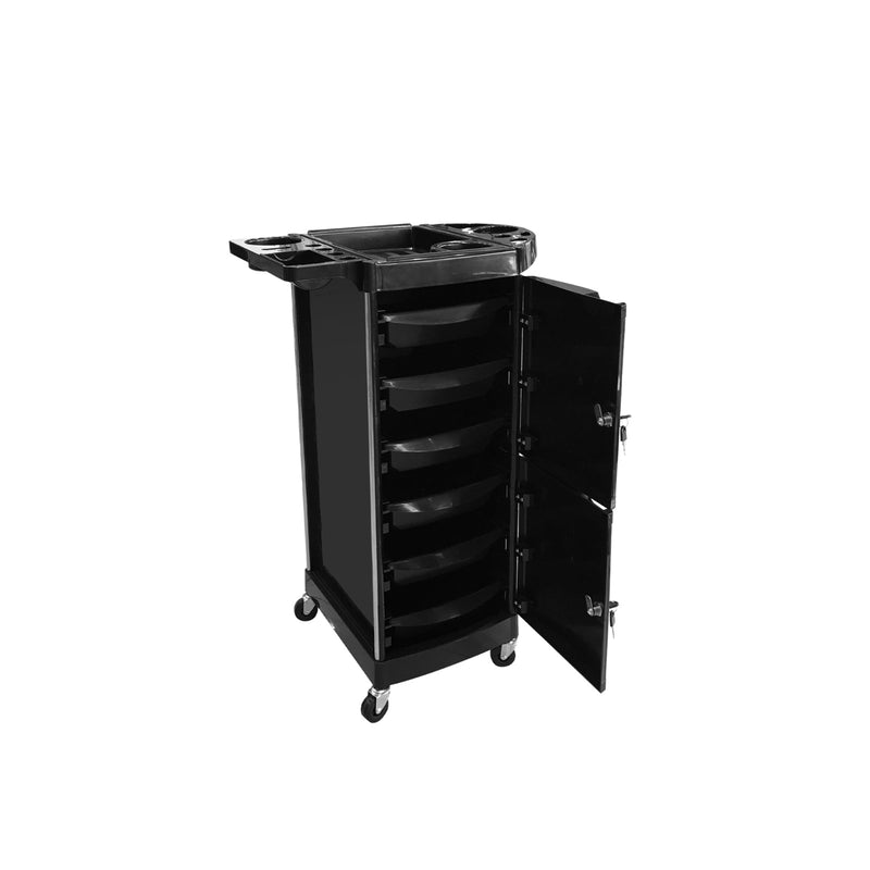 Professional Salon Trolley - black trolley- al basel cosmetics