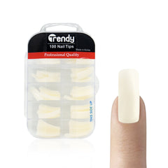 Trendy False Nail Tips 100 pieces (natural color) - Albasel cosmetics