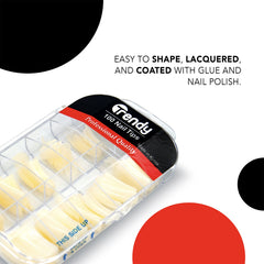 Trendy False Nail Tips 100 pieces (natural color) - Albasel cosmetics