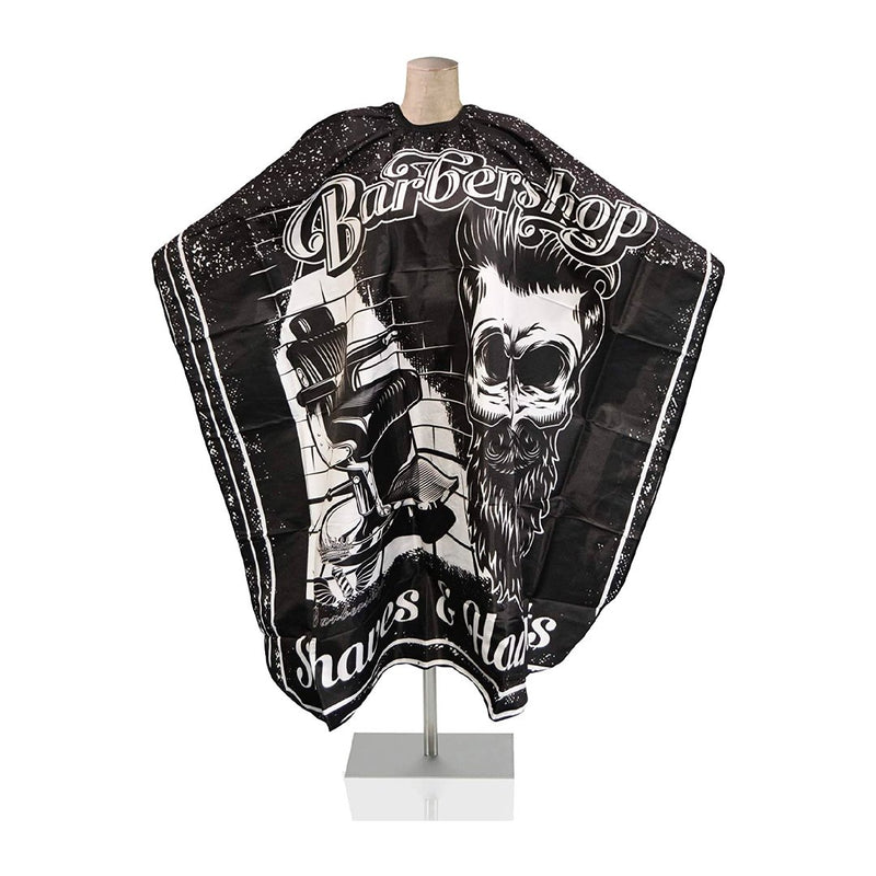 Waterproof Stylish Printed Black Barbers Cape - Albasel cosmetics