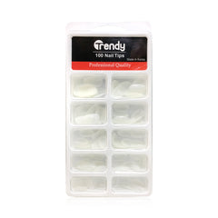 Trendy Fake Nail Tips long oval Full Cover (100 pieces) - Fake nail tips - Nail tips for nail salon - Al Basel Cosmetics - UAE