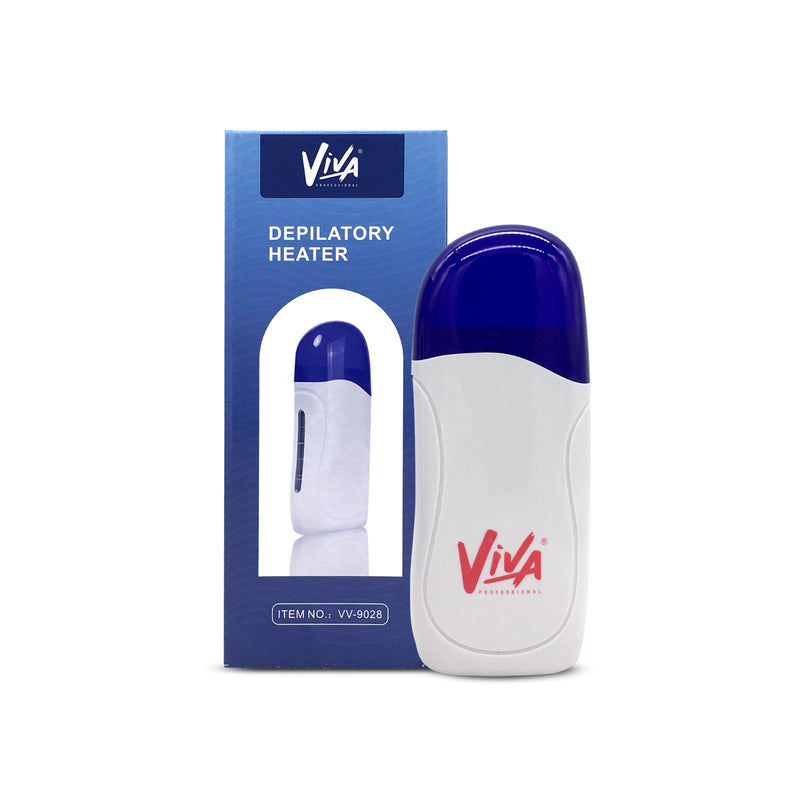 Viva Professional Electric Depilatory Roll On Wax Heater With Cable (Blue) - Albasel Cosmetics - Professional Depilatory Roll On Wax Heater - Electric Roll On Wax Warmer Pink - Salon Quality Waxing Device - Professional Electric Depilatory Roll On Wax Heater Pink with Cable for Smooth Hair Removal - UAE - wax heater - wax heater machine