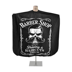 Waterproof Cool Printed Nylon Barber Cape Black - Albasel cosmetics