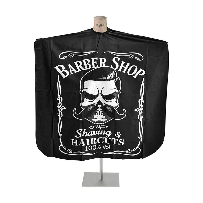 Waterproof Cool Printed Nylon Barber Cape Black - Albasel cosmetics