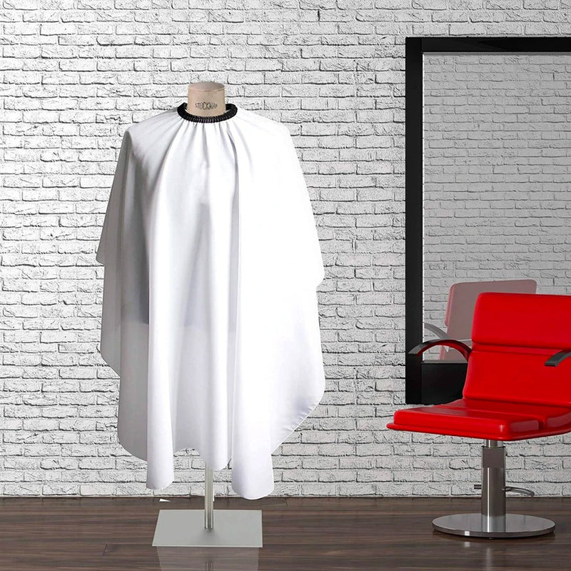 Waterproof polyester Plain Barber Cape White - Albasel cosmetics