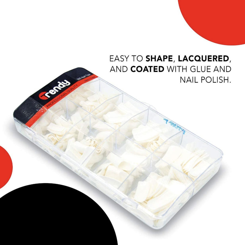 Trendy Fake Nail Tips Professional Quality 500 pieces - Albasel cosmetics