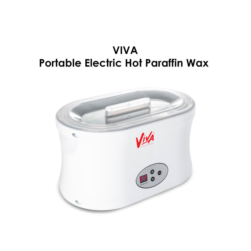 Viva Portable Electric Hot Paraffin Wax Warmer - Electric Hot Paraffin Wax Warmer for Skin Care and Moisturizing - al basel cosmetics - wax heater - wax heater machine - Durable wax heater machine for smooth hair removal - Viva - Wax heater machine with digital temperature control - Electric wax warmer heating pot with lid - UAE