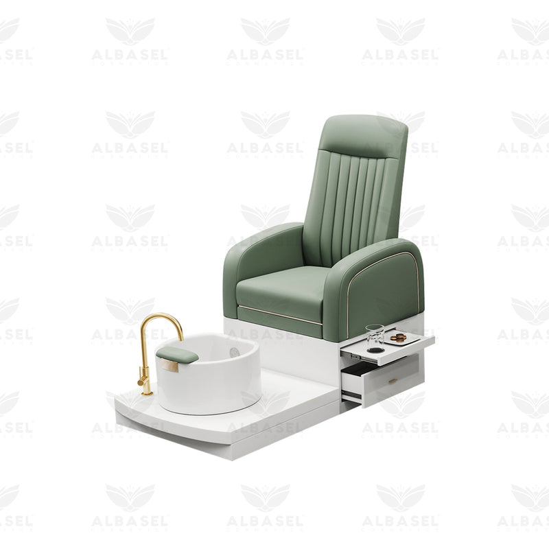 Luxury Pedicure Spa Chair Green - pedicure station - albasel