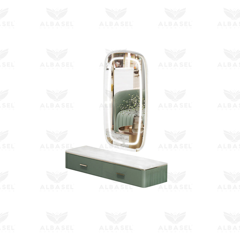 Salon Mirror Station Green - salon trolley - Albasel cosmetics